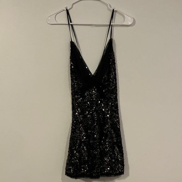 NBD Black Sequin Mini Dress - Picture 3 of 4